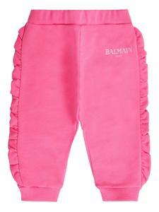 Спортивные брюки с оборками Balmain Kids, розовый