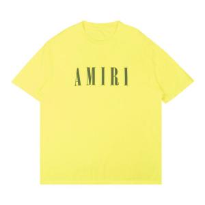 Футболка Amiri Damaged Core Logo Short-Sleeve T-Shirt, Neon Lime