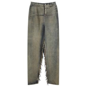 Длинная юбка из денима с разрезами Rick Owens, Dirty Hustler