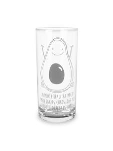 Стакан для питья из авокадо с надписью Счастливый, прозрачный Mr. & Mrs. Panda