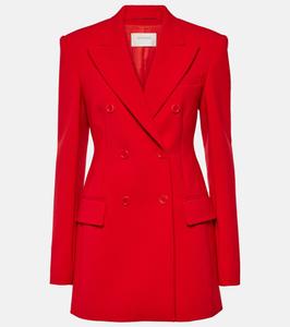 Двубортный пиджак vischio из смесовой шерсти Sportmax, розовый