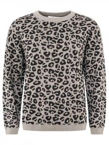 Свитер Вязаный леопард серого цвета Zwillingsherz