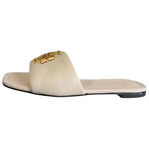 TORY BURCH Тапочки-шлепанцы Eleanor Slide для женщин белого цвета