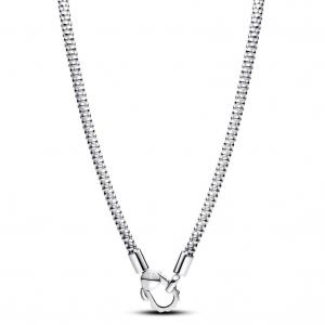 Ожерелье Pandora Studded Clasp & Chain Necklace, стерлинговое серебро