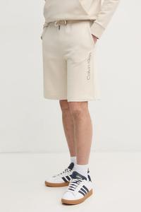 Хлопковые шорты Calvin Klein, бежевый