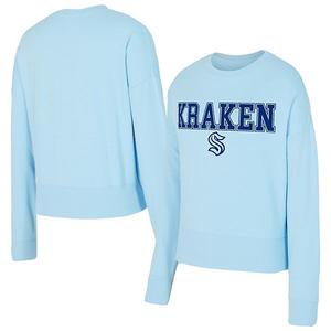 Женский свитшот concepts sport light blue seattle kraken tonal Unbranded
