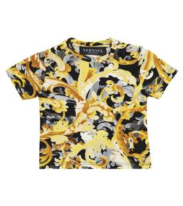 Детская футболка Baroccoflage Versace Kids, Nero+Oro
