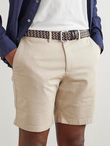 Ремень из плетеной кожи и хлопка шириной 3,5 см MR P., коричневый