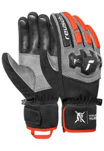 Перчатки Reusch REUSCH, 7588 Blck Silver Fluo Red/Black