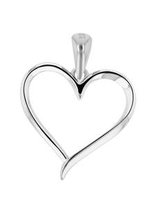 Adeliás Женский кулон в форме сердца из серебра 925 пробы