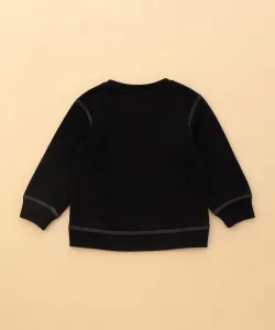 Толстовка с логотипом "Цвета Японии", выполненная тройной строчкой (детский размер) Comme Ca Ism, цвет Ink Color (Black)