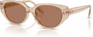 Женские солнцезащитные очки Swarovski Sk6035d Butterfly, Milky Beige/Brown