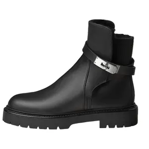HERMES Ботильоны Jeff Ankle Boots 3,5 см, женские, черные