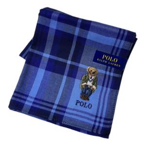 Polo Ralph Lauren Хлопковый шелковый шарф унисекс синий, Blue