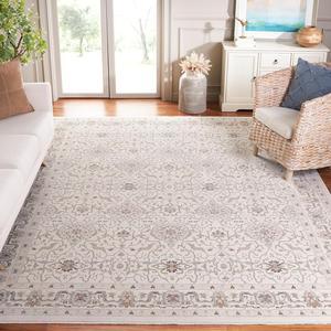 Ковер SAFAVIEH, 275 x 366 см, Harlow Collection, Ivory Grey & Rust, противоскользящий, восточный дизайн, идеален для помещений с высокой проходимостью в гостиной, спальне, столовой (HAR107A-9)