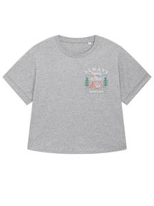 Футболка Всегда исследуй, никогда не теряйся серого цвета wat? Apparel