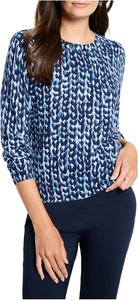 Свитер NIC+ZOE Knit Stitch Pure Cotton Sweater, цвет Blue Multi