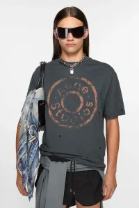 Футболка с логотипом - Свободный крой Acne Studios, Black melange