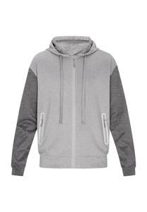 Толстовка с капюшоном на молнии TUFFSKULL, цвет Light grey/Dark grey