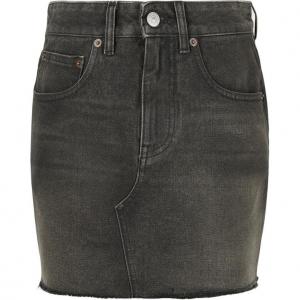 MM6 Maison Margiela Джинсовая короткая юбка женская темно-серая