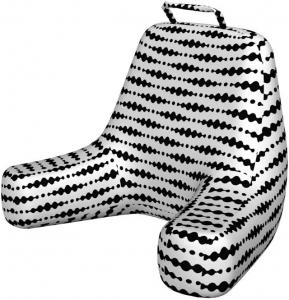 Абстрактная наволочка для подушки для чтения Ambesonne, в стиле ар-деко, с изогнутыми песочными часами и волнистыми овальными узорами, мягкая ткань, размер XL, угольно-серый и белый цвета., Charcoal Grey And White