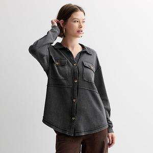 Джинсовая куртка на пуговицах для подростков Rewind, Black