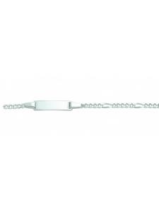 Adeliás Женский браслет Фигаро из серебра 925 пробы, 16 см, диаметр 2,4 мм