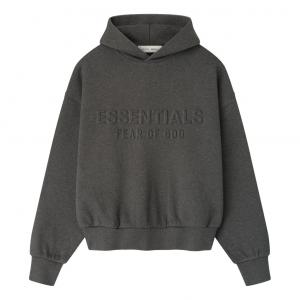 Толстовка Fear of God Essentials Embossed Essentials Classic Hoodie, цвет «угольно-серый меланж»