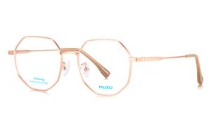 MUZU Оправы для очков из сплава неправильной формы унисекс, Rose Gold-C12