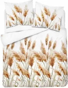 Постельное белье, сатиновое постельное белье, высокое качество 140x200 5329a Пампасная трава Detexpol