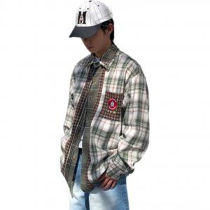 NEVER RULE Рубашка Unisex Green Lapel Moderate Others