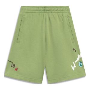 Шорты graphic shorts 'green' Li-Ning, зеленый