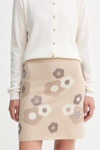 Шерстяная юбка Kenzo, бежевый