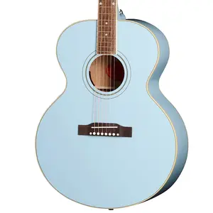 Акустико-электрогитара Epiphone J-180 LS, цвет Frost Blue, с жестким чехлом