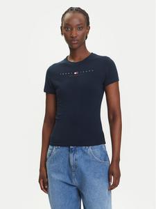 Облегающая футболка Linear DW0DW21422 Tommy Jeans, синий