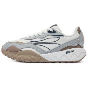 361° Нескользящие износостойкие низкие повседневные туфли женские серо-бело-коричневые