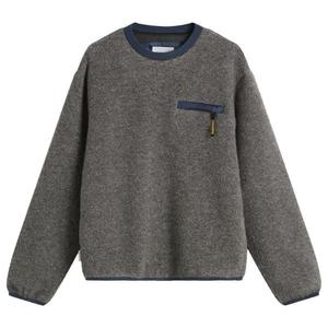 Thisisneverthat X gore-tex windstopper wool fleece crew, серый heather