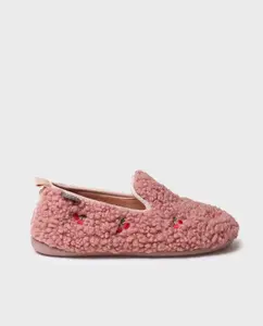 Женские закрытые домашние тапочки с вышивкой Toni Pons, розовый