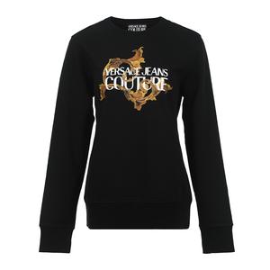 Свитшот с принтом логотипа VERSACE JEANS COUTURE, черный