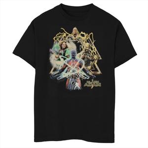 Черная футболка с рисунком Лиги Общества Справедливости «Адам» для мальчиков 8–20 лет Licensed Character