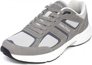 Мужские кроссовки Nautica для бега, спортивные, модные, с шнуровкой, мягкие для тренировок, тенниса - с амортизацией, дышащие, легкие и удобные, серый