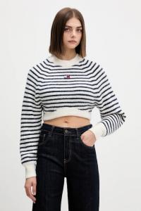 Свитер из смесовой шерсти Tommy Jeans, белый