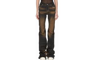 Джинсы женские Rick Owens Drkshdw, черный / желтый