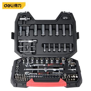 Deli, набор из 88 предметов, серия 6,3 × 12,5 мм, набор торцевых ключей с трещоткой, набор инструментов для ремонта автомобилей, ящик для инструментов DQ01088