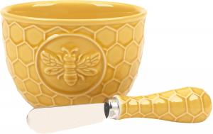 Certified International Чаша для соуса с медовыми сотами и ножом, мультиколор