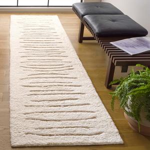 Ковер SAFAVIEH, 69 x 275 см, Rug Casablanca Collection Runner, Natural & Ivory, Handmade Wool, Ideal for The Living Room, Dining, Bedroom (CSB796A)
