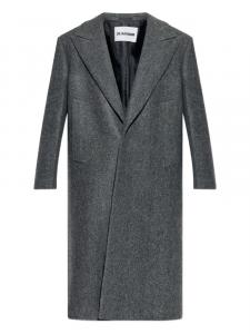 Jil Sander пальто с потайной застежкой, серый