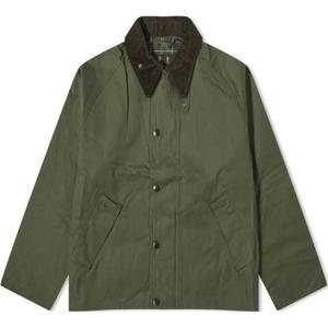 Высокий воротник Длинный рукав Куртка BARBOUR, зеленый