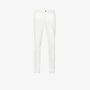 Зауженные джинсы L'homme из эластичного денима Frame, белый