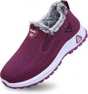 Зимние снегоступы для женщин, удобные теплые с меховой подкладкой, легкие водонепроницаемые уличные ботинки на молнии Generic, A02-Purple